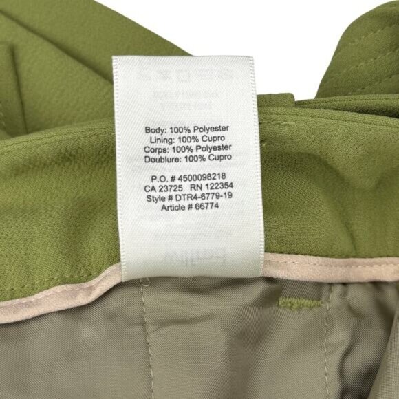 WILFRED Aritzia Tie Front Short Sz 0 Green - Picture 4 of 5